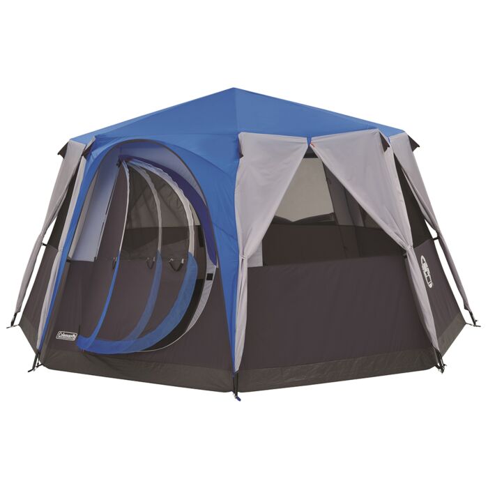Coleman Octagon 8 Tent (Green / Blue / Orange) - Outdoor World Direct